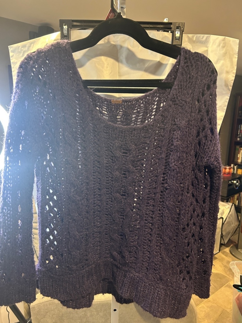 Free People Purple Women's Sweater EUC